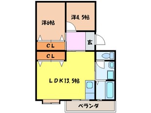 コ－ポ森脇の物件間取画像